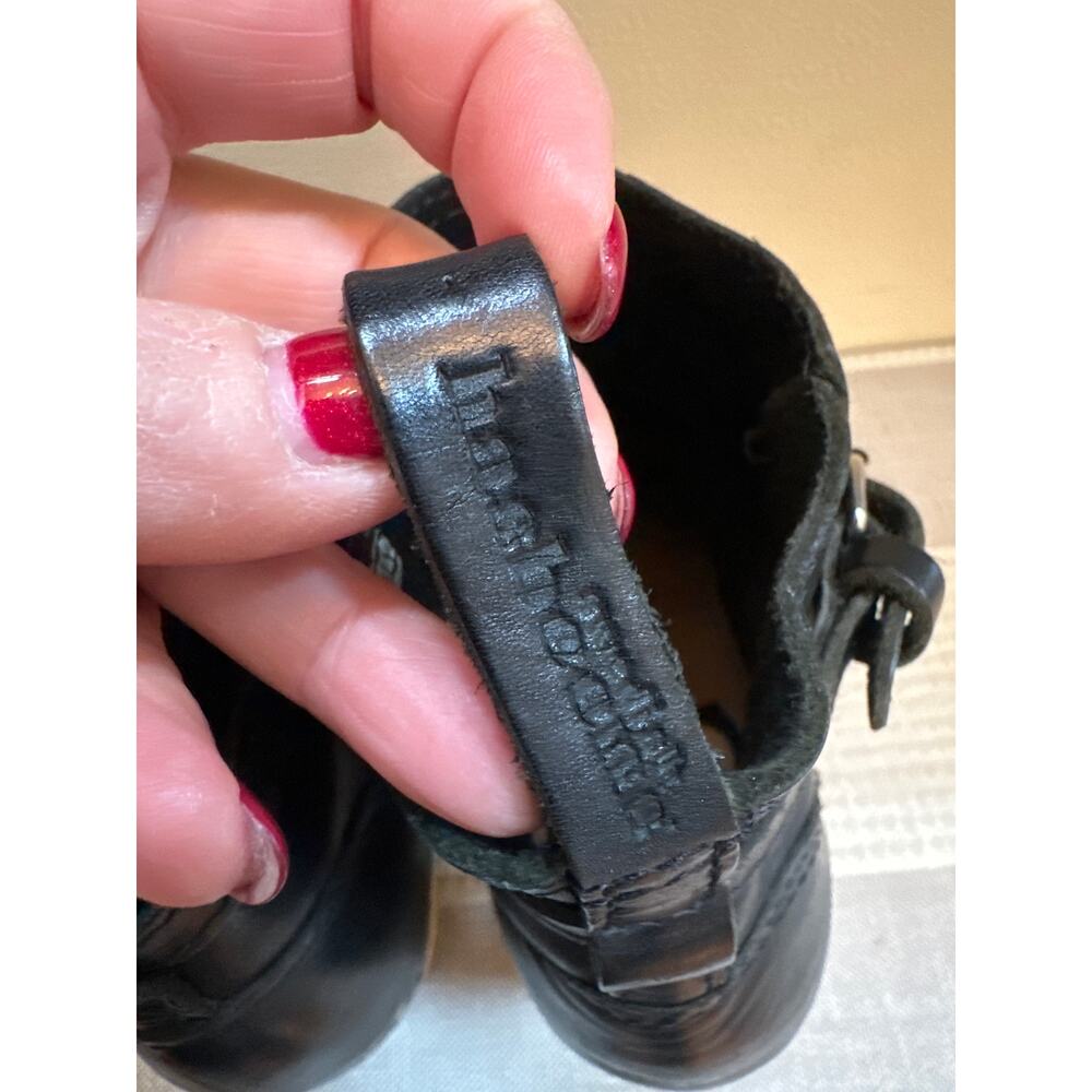 Swedish Hasbeens Mid-Heel Jodhpur in Black Leather & Lime Wood Size 39 - Picture 4 of 10